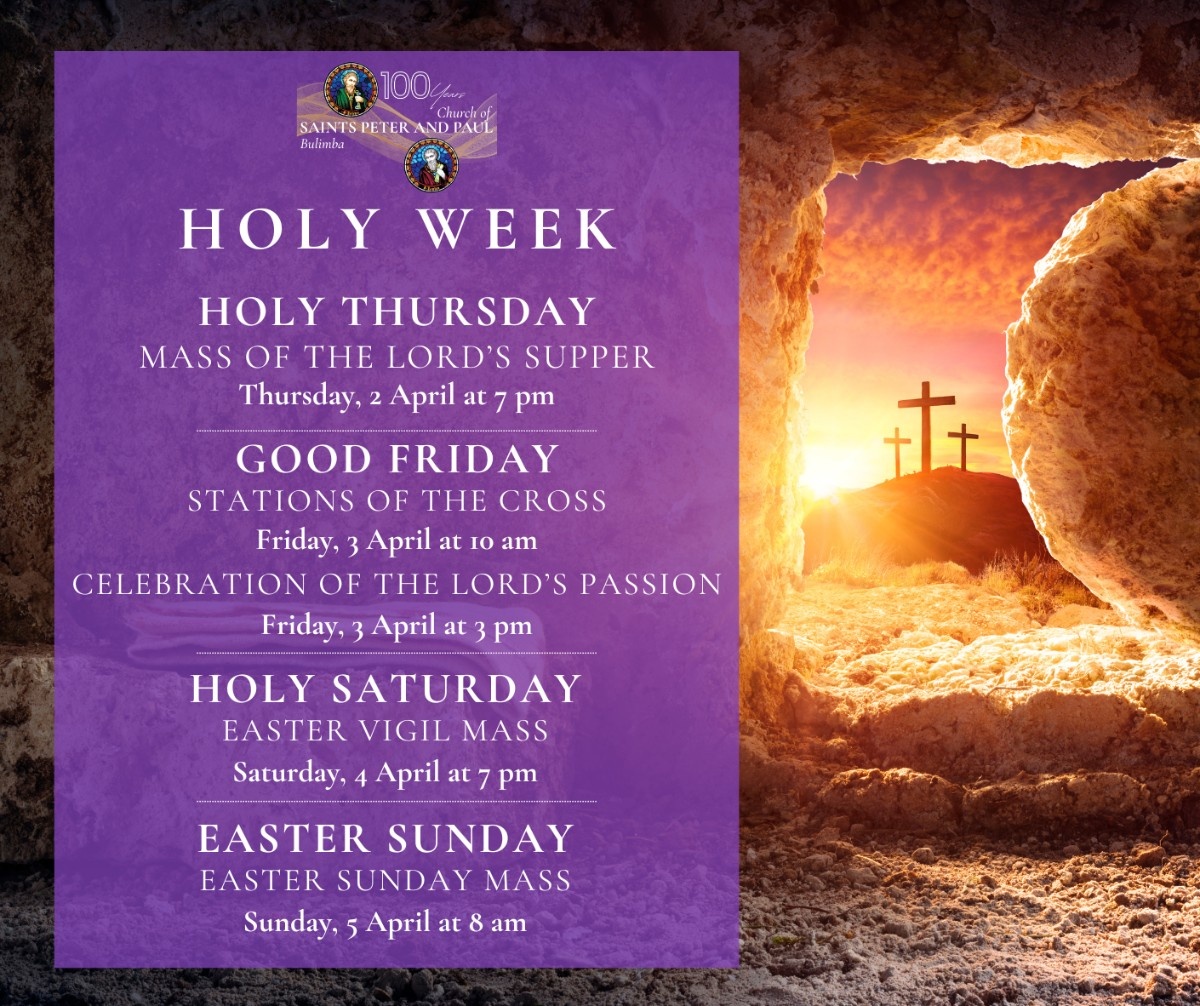 Holy Week Mass Times